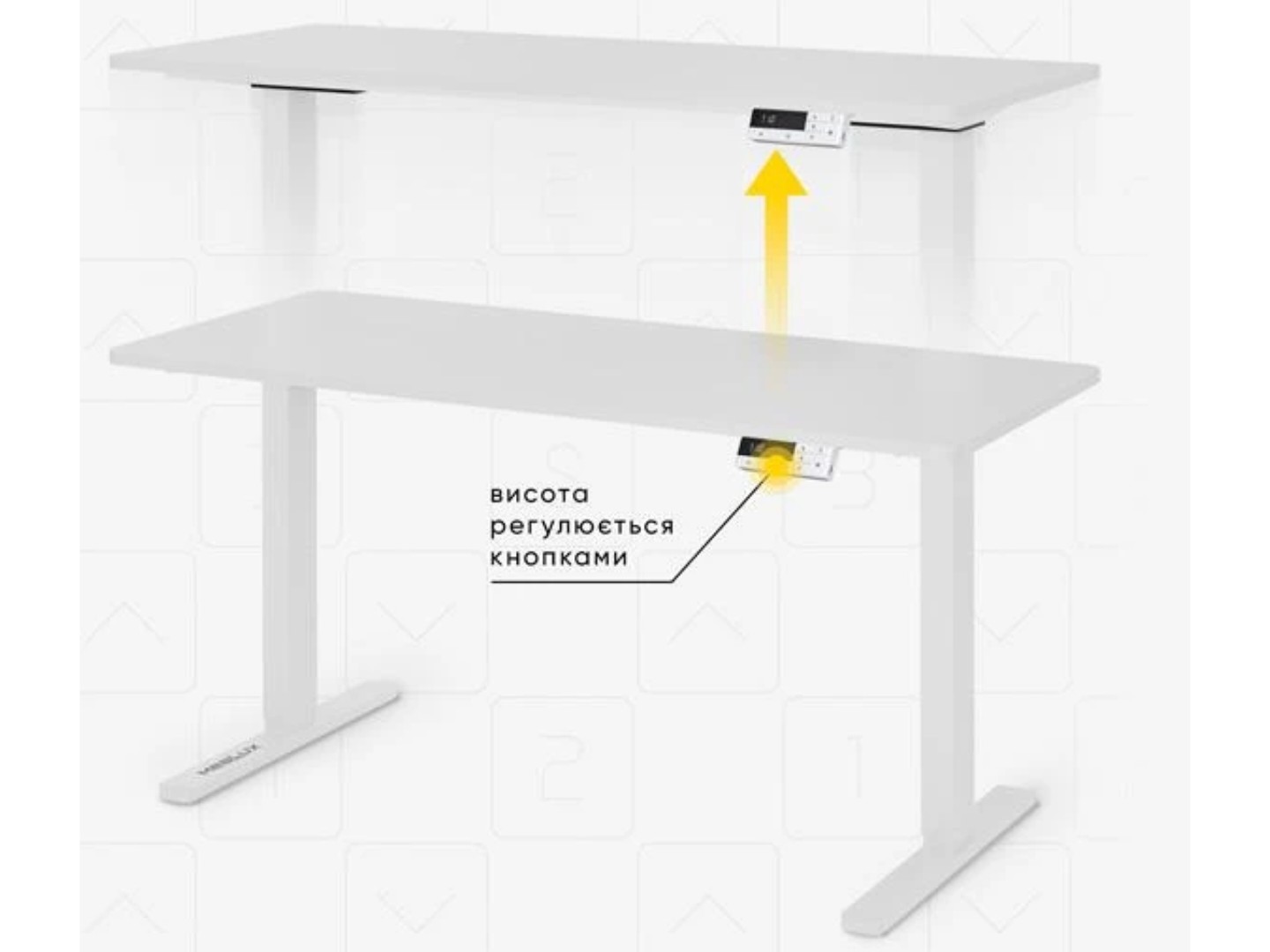 Стіл з електрорегулюванням висоти Mealux PowerDesk Duo White (EVO-242 Duo W/W) — фото 8